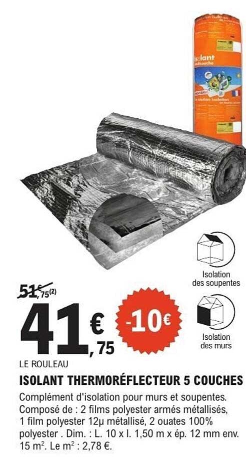 ISOLANT THERMORÉFLECTEUR 5 COUCHES