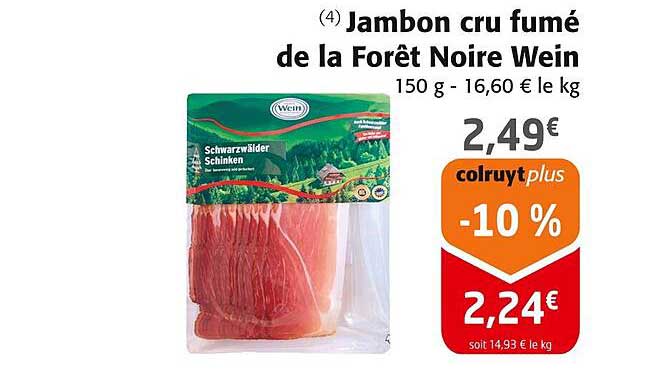 Jambon cru fumé de la Forêt Noire Wein