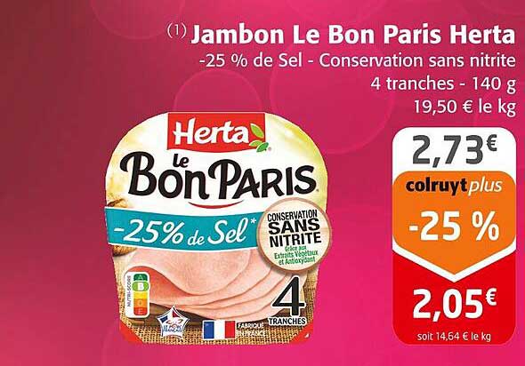 Jambon Le Bon Paris Herta