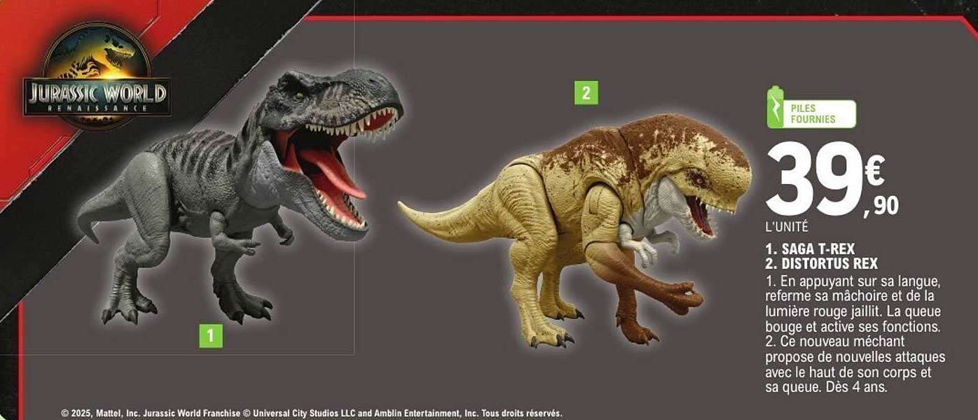 Jurassic World Renaissance - Saga T-Rex et Distortus Rex