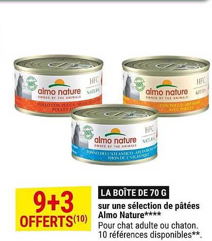 LA BOÎTE DE 70 G 9+3 OFFERTS