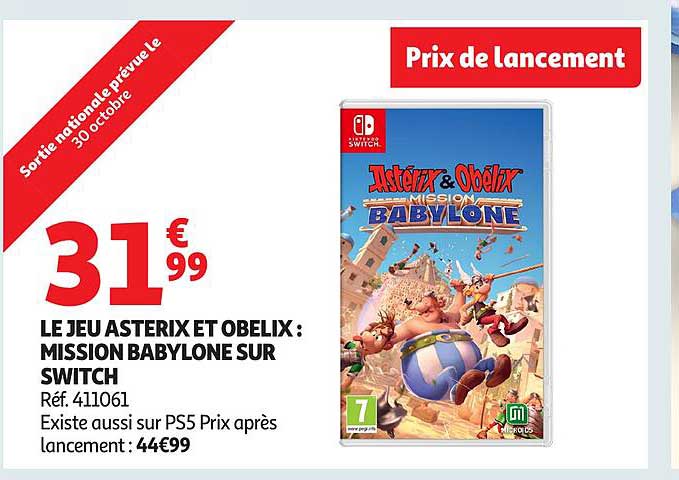 LE JEU ASTERIX ET OBELIX : MISSION BABYLONE SUR SWITCH