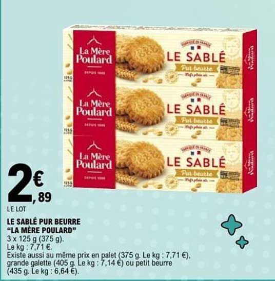 LE SABLE PUR BEURRE “LA MÈRE POULARD”