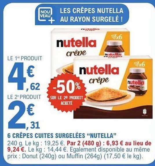 LES CRÊPES NUTELLA AU RAYON SURGELÉ !