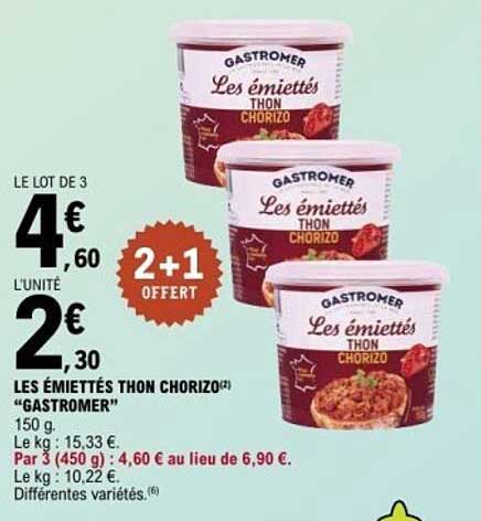 Les Émiettés Thon Chorizo - GASTROMER