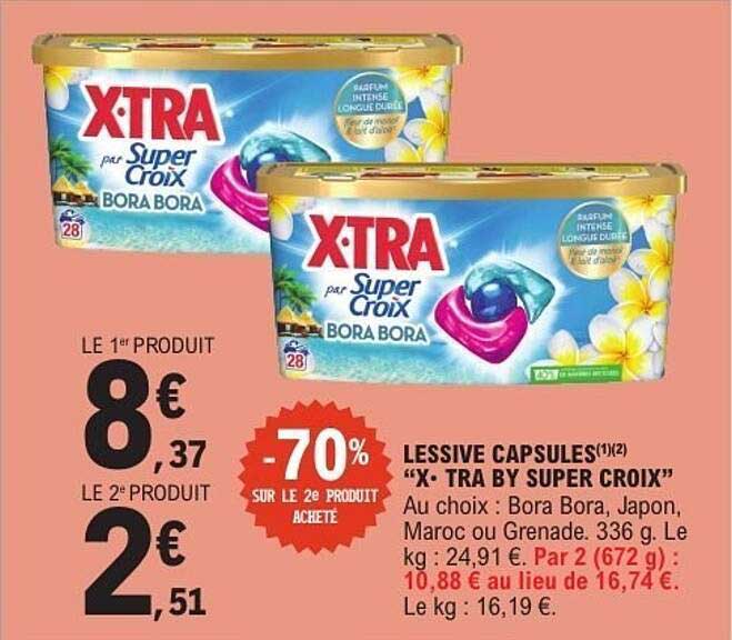 LESSIVE CAPSULES "X-TRA BY SUPER CROIX"