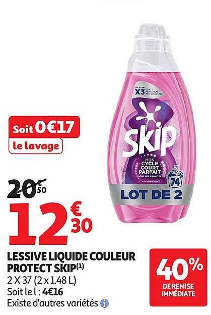 LESSIVE LIQUIDE COULEUR PROTECT SKIP