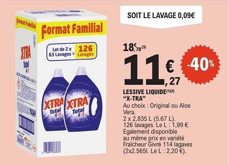 LESSIVE LIQUIDE "X-TRA"