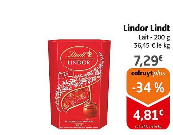 Lindor Lindt Lait - 200 g