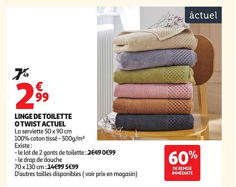 LINGE DE TOILETTE O TWIST ACTUEL