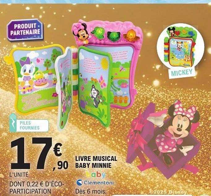 LIVRE MUSICAL BABY MINNIE