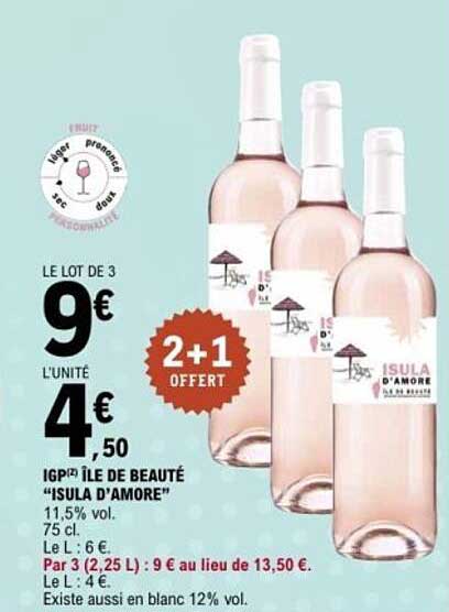 Lot de 3 Isula d'Amore - 9€
