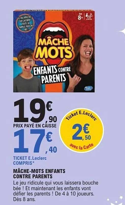 Mâche-Mots Enfants Contre Parents
