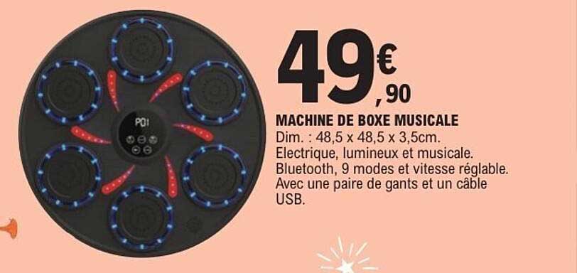 MACHINE DE BOXE MUSICALE