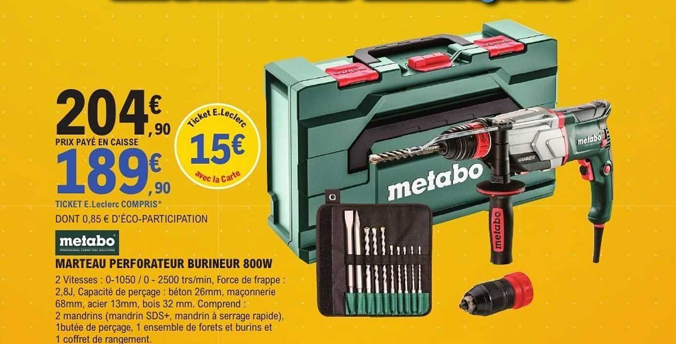 MARTEAU PERFORATEUR BURINEUR 800W