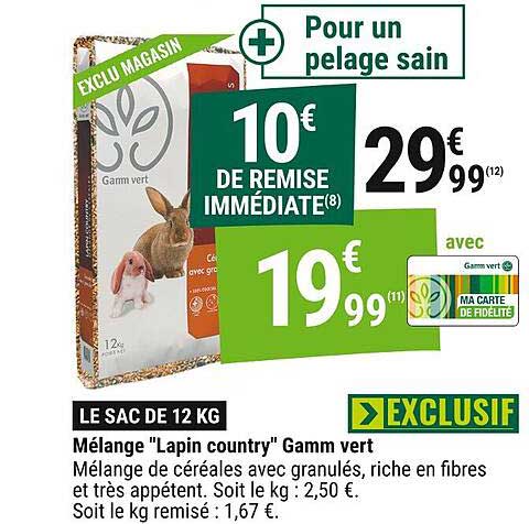 Mélange "Lapin country" Gamm vert