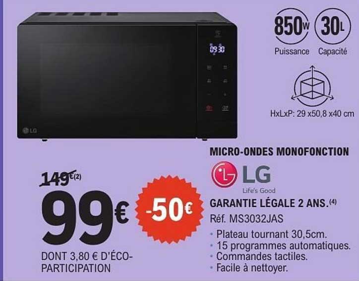 MICRO-ONDES MONOFONCTION