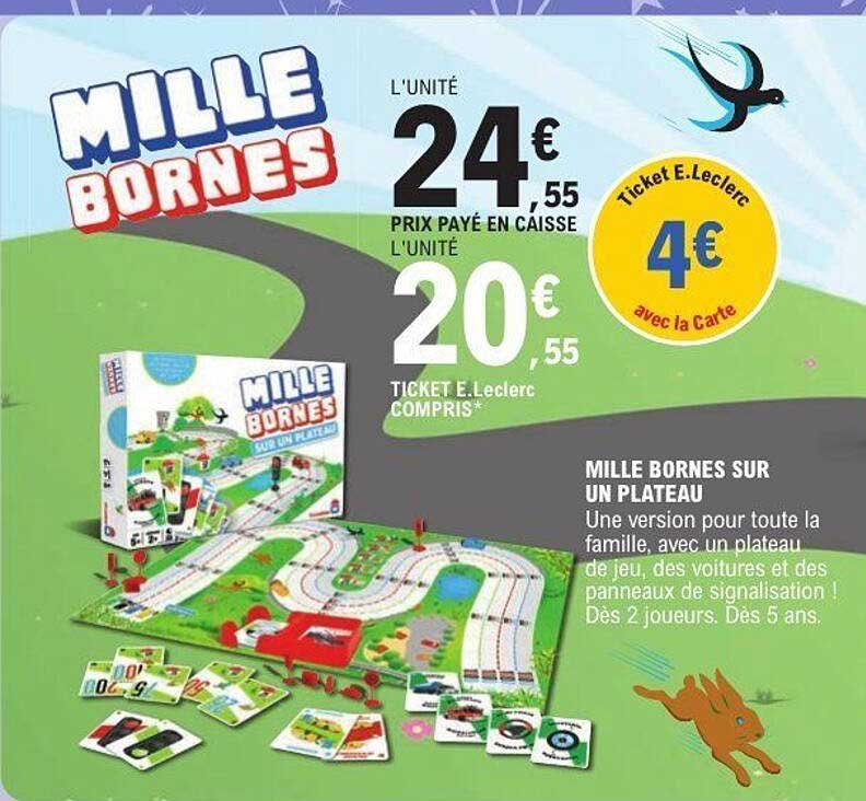 MILLE BORNES SUR UN PLATEAU