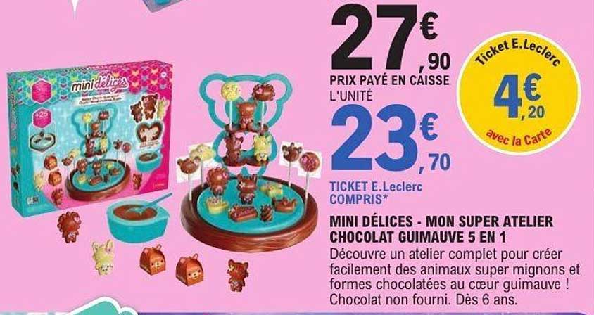 MINI DÉLICES - MON SUPER ATELIER CHOCOLAT GUIMAUVE 5 EN 1