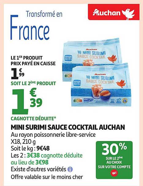 MINI SURIMI SAUCE COCKTAIL AUCHAN