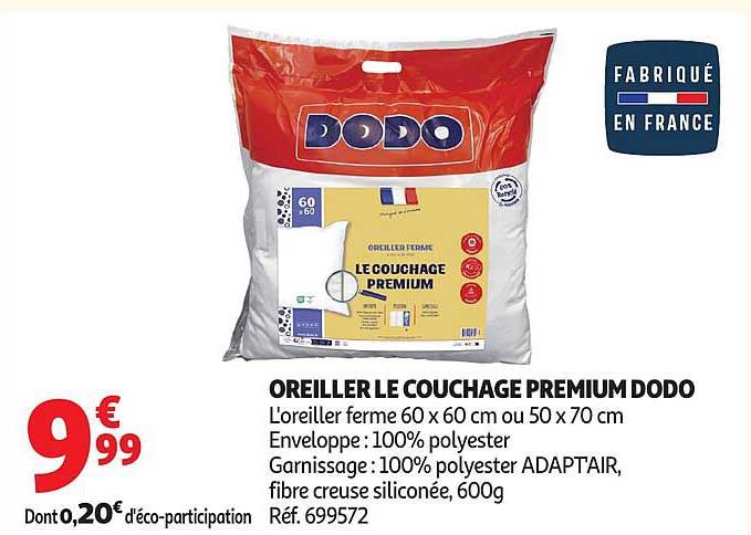 OREILLER LE COUCHAGE PREMIUM DODO