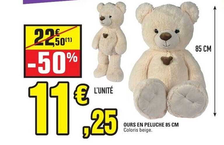 OURS EN PELUCHE 85 CM