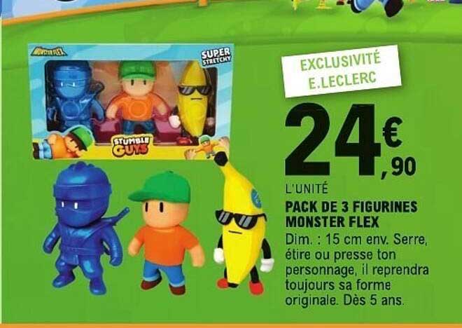 PACK DE 3 FIGURINES MONSTER FLEX
