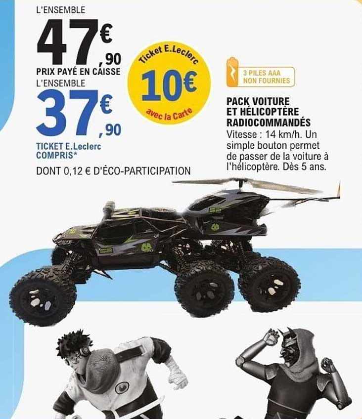 PACK VOITURE ET HELICOPTERE RADIOCOMMANDE