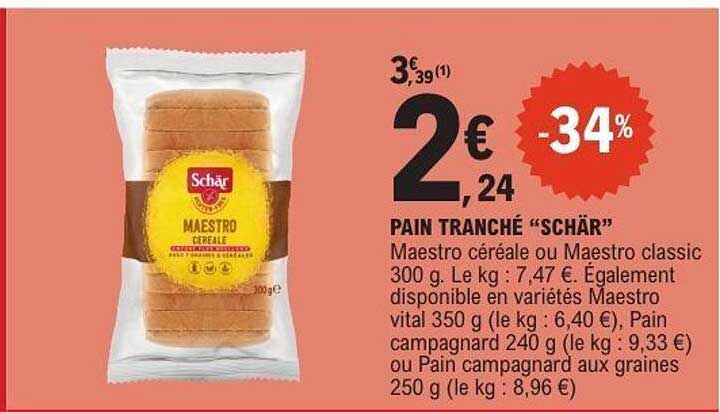 PAIN TRANCHÉ “SCHÄR”