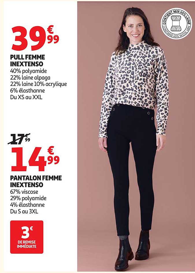 PANTALON FEMME INEXTENSO