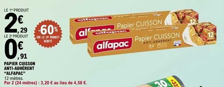 PAPIER CUISSON ANTI-ADHERENT "ALFAPAC"