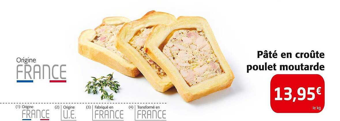 Pâté en croûte poulet moutarde