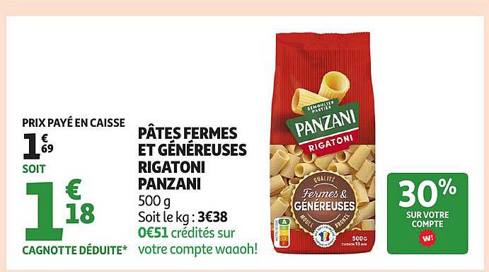 PÂTES FERME ET GÉNÉREUSES RIGATONI PANZANI