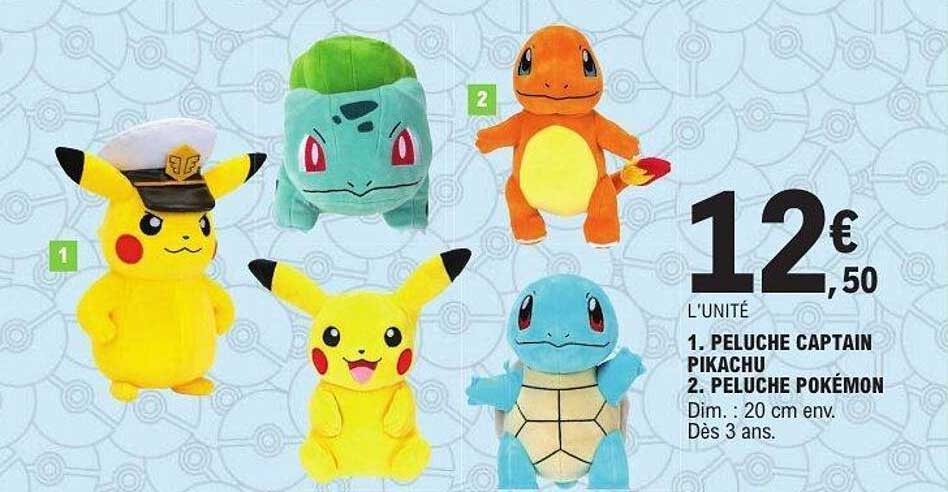 Peluche Captain Pikachu