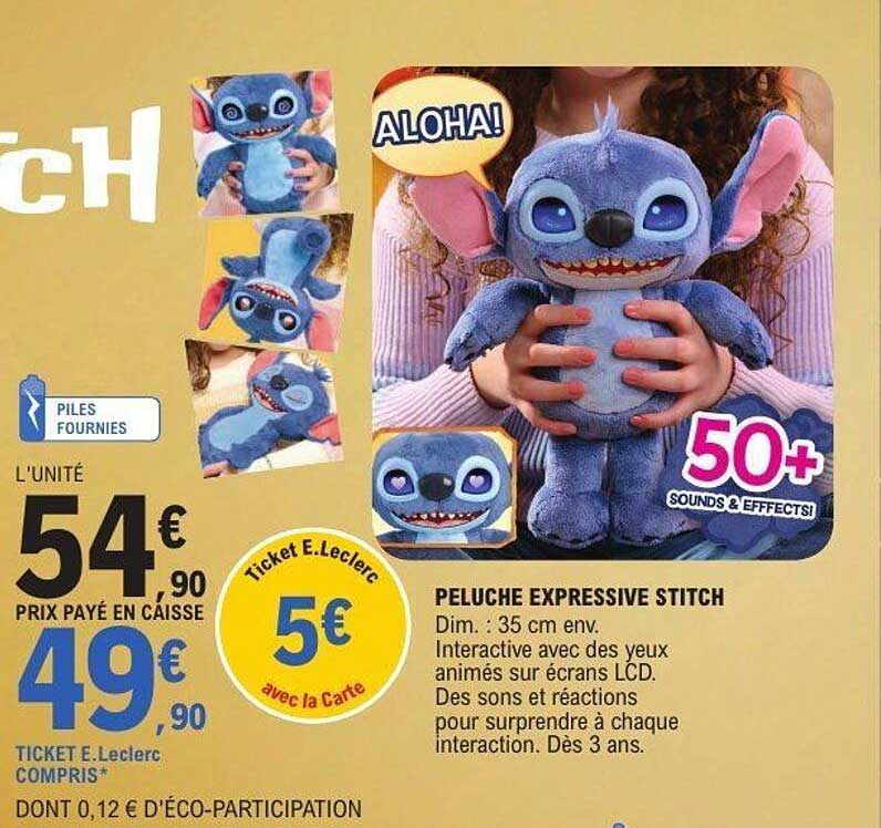 PELUCHE EXPRESSIVE STITCH