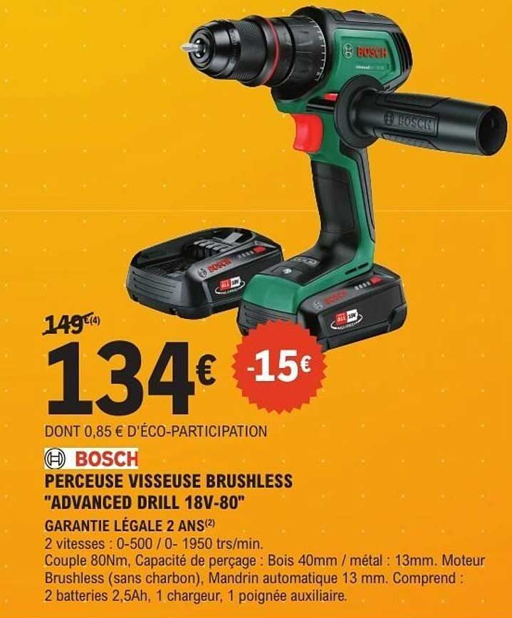 PERCEUSE VISSEUSE BRUSHLESS "ADVANCED DRILL 18V-80"