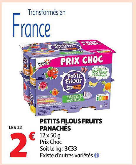 PETITS FILOUS FRUITS PANACHÉS