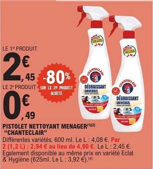 Pistolet nettoyant ménager "Chantclair"