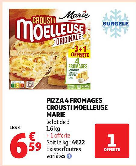 Pizza 4 fromages Crousti Moelleuse Marie