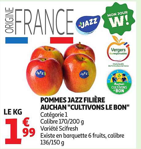 POMMES JAZZ FILIÈRE AUCHAN "CULTIVONS LE BON"
