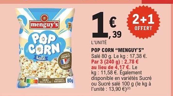 POP CORN "MENGUY'S"
