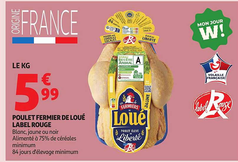 POULET FERMIER DE LOUE LABEL ROUGE