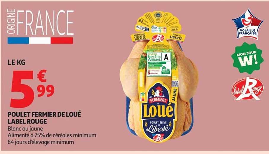 POULET FERMIER DE LOUE LABEL ROUGE
