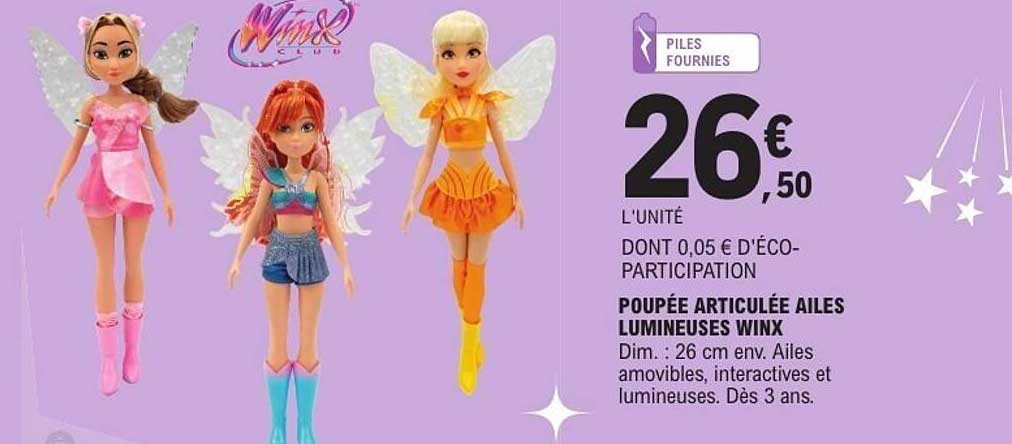 POUPÉE ARTICULÉE AILES LUMINEUSES WINX