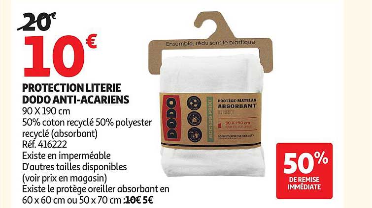 PROTECTION LITERIE DODO ANTI-ACARIENS