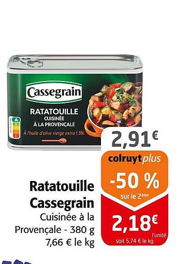 Ratatouille Cassegrain Cuisine à la Provençale - 380 g