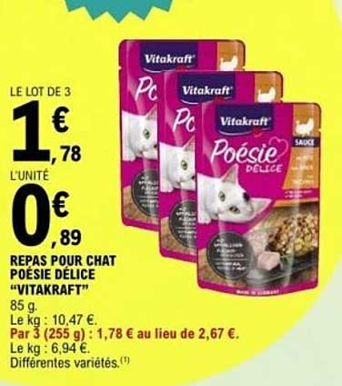 REPAS POUR CHAT POÉSIE DÉLICE "VITAKRAFT"