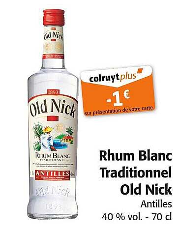 Rhum Blanc Traditionnel Old Nick