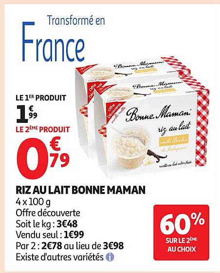 RIZ AU LAIT BONNE MAMAN