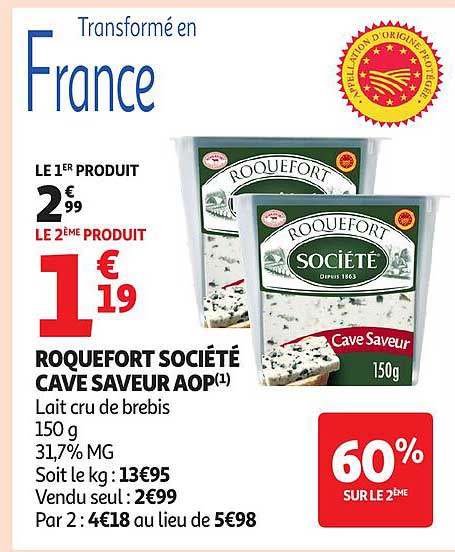 ROQUEFORT SOCIÉTÉ CAVE SAVEUR AOP